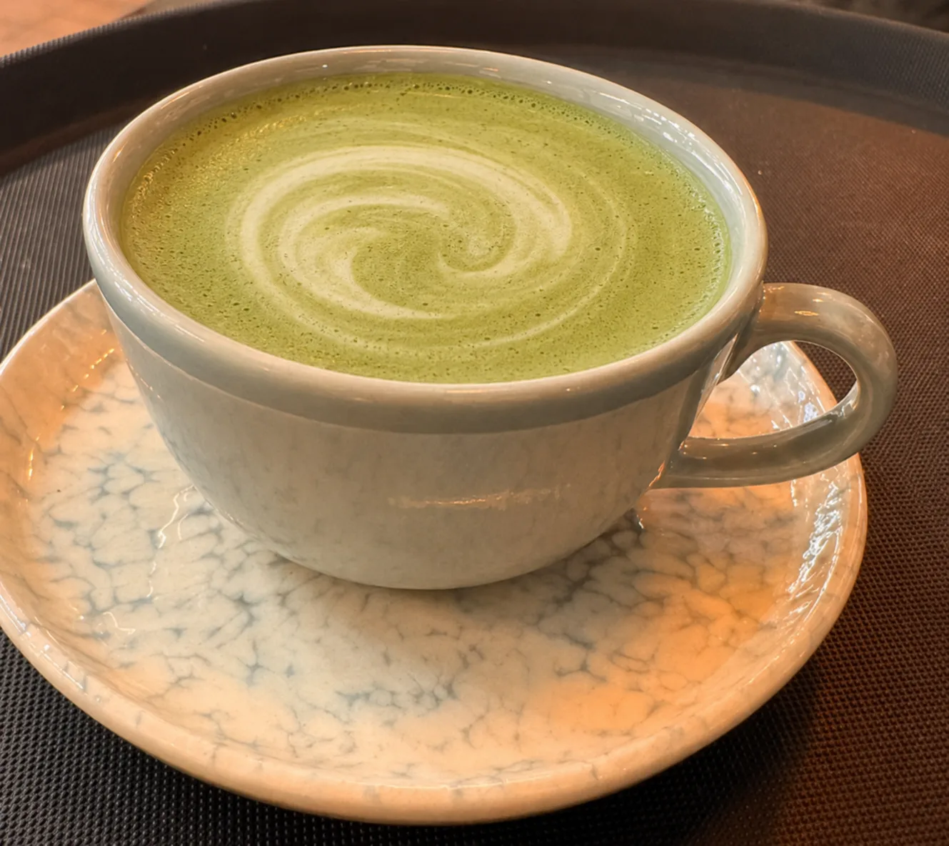 Matcha latte cremoso